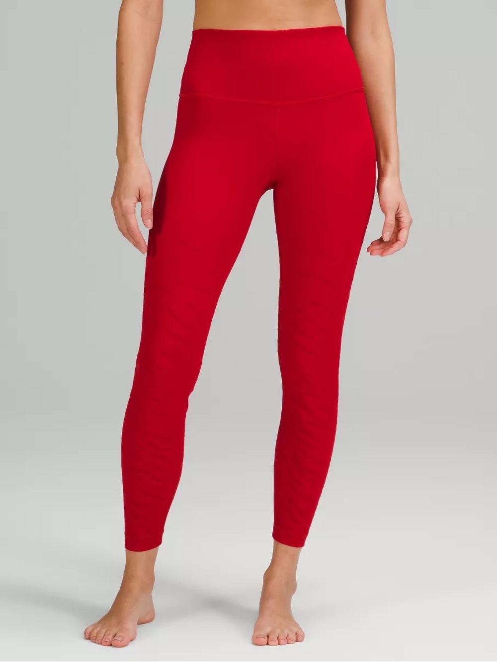 Lunar new year Wunder Under High-Rise Tight 25 inch embossed zebra print red